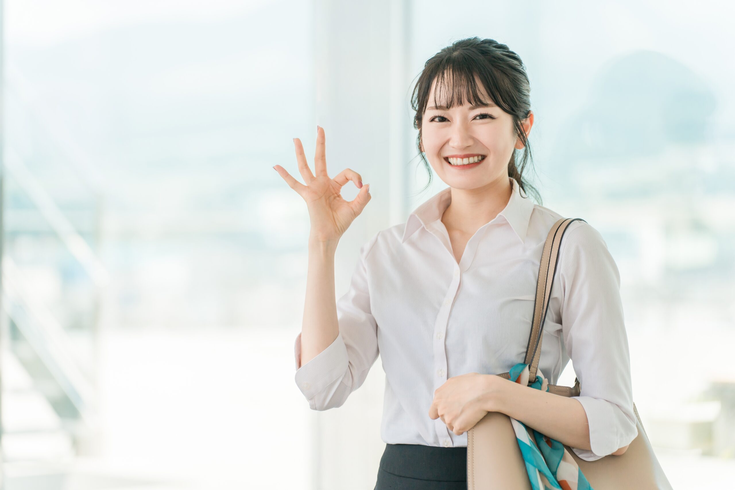 A young woman enjoying her sales and marketing career